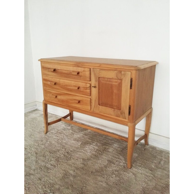 Vintage Swiss chest of drawers in walnut