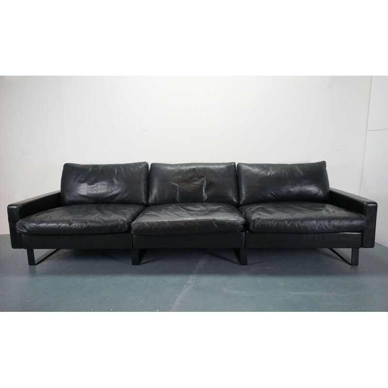 Conseta sofa in black leather