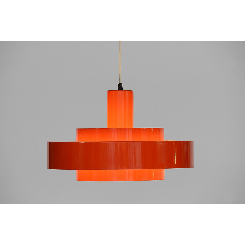 Orange pendant light by Jo Hammerborg