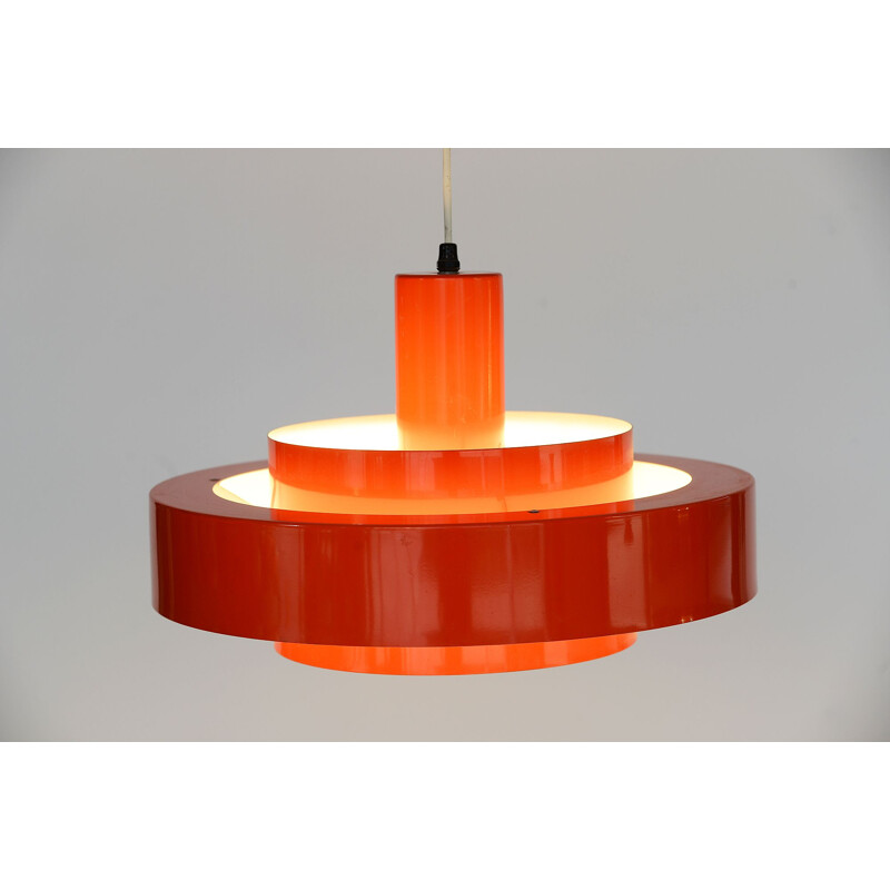 Orange pendant light by Jo Hammerborg