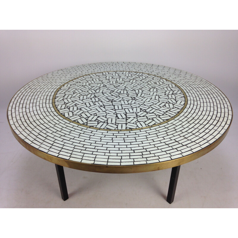 Vintage round coffee table by Berthold Muller