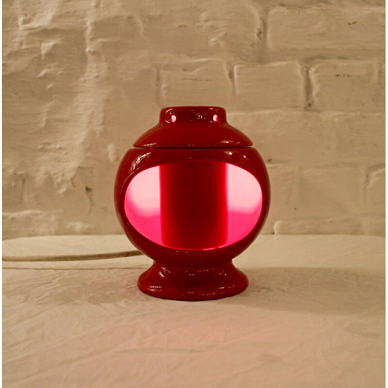 Lampe vintage en céramique space age