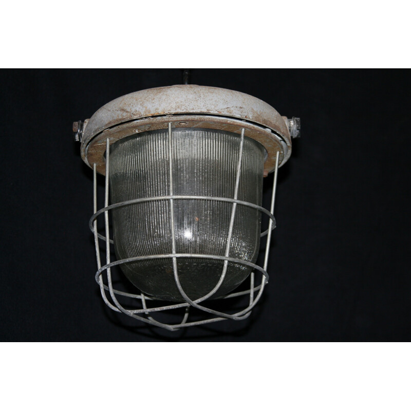 Vintage OS-200 P Industrial hanging lamp raw