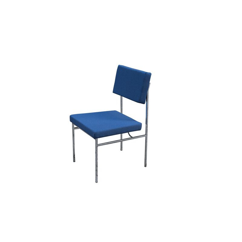 Suite de 4 chaises vintage bleues par Airborne