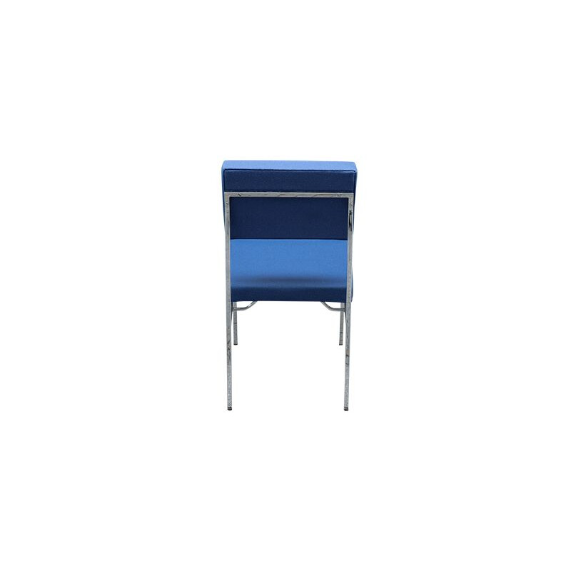Suite de 4 chaises vintage bleues par Airborne