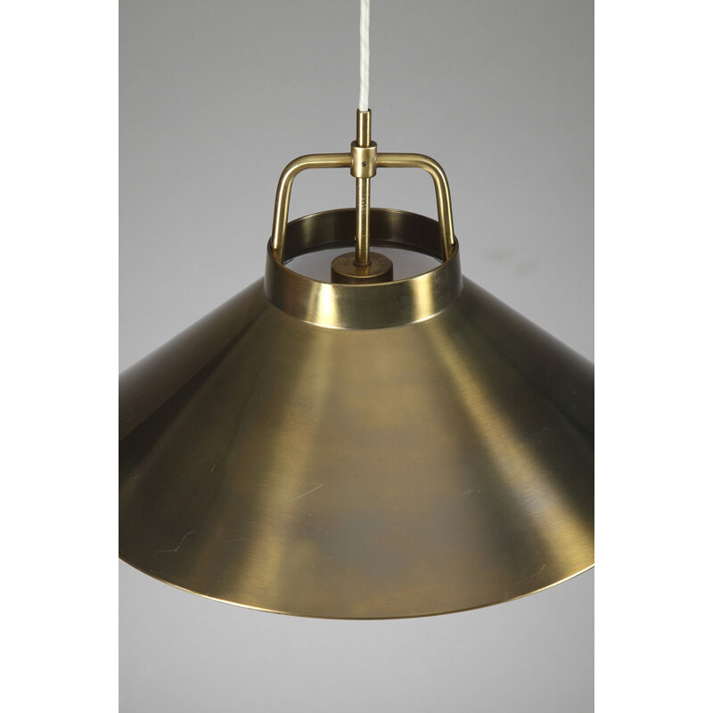 Vintage brass hanging lamp by Frits Schlegel to Lyfa