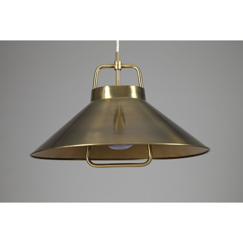 Vintage brass hanging lamp by Frits Schlegel to Lyfa