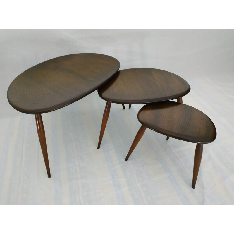 Tables gigognes vintage Lucian Ercolani édition Ercol