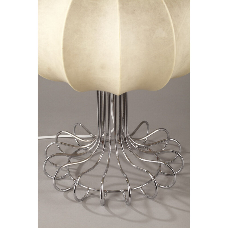 Vintage lamp in metal and membrane by Achille Castiglioni