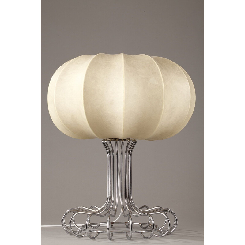 Vintage lamp in metal and membrane by Achille Castiglioni