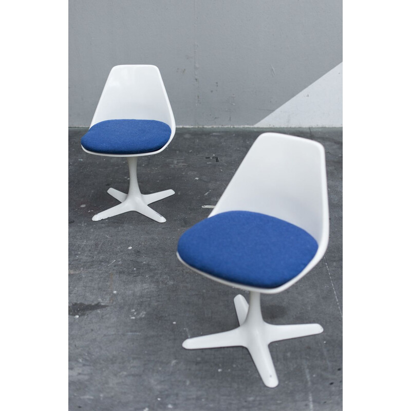 Suite de 2 chaises vintage Maurice Burke