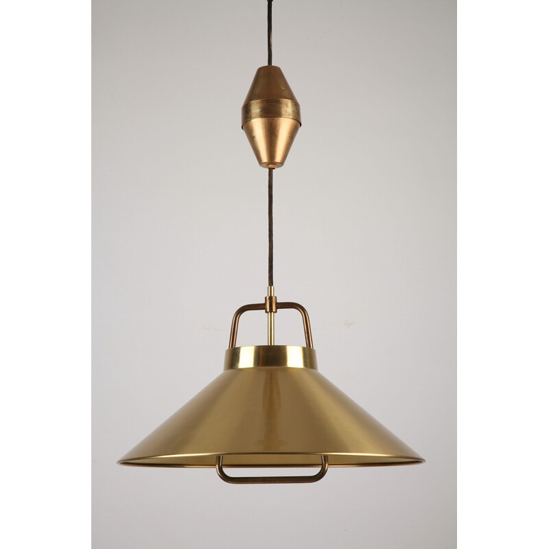 Danish brass pendant by Frits SCHLEGEL for Lyfa - 1960