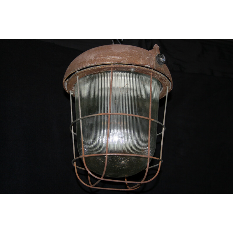 Vintage OS-300 P raw Industrial lamp