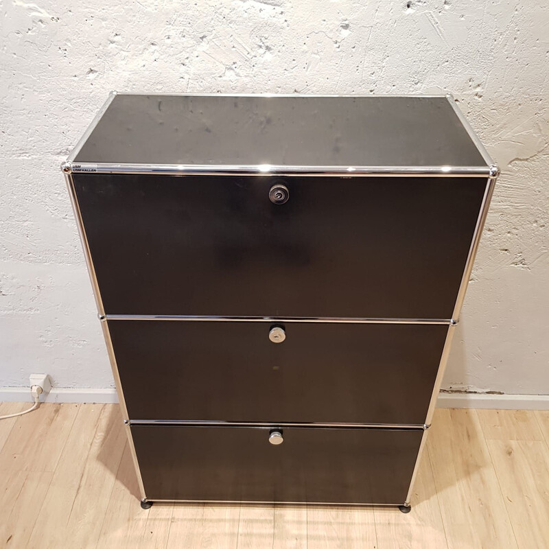 Vintage black cabinet USM Haller