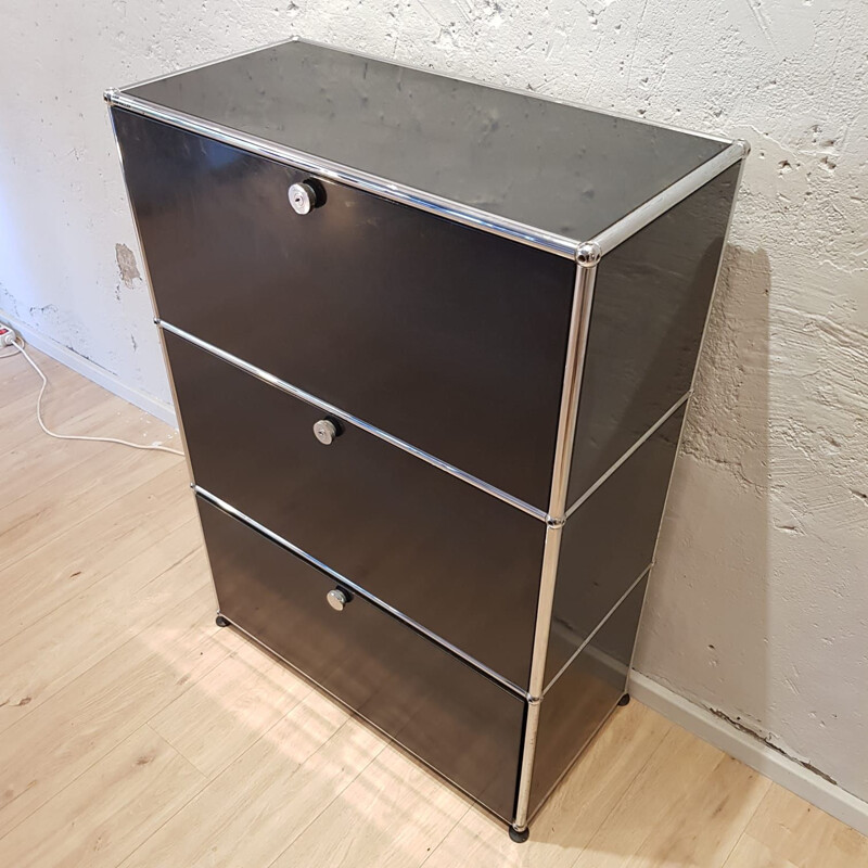 Vintage black cabinet USM Haller