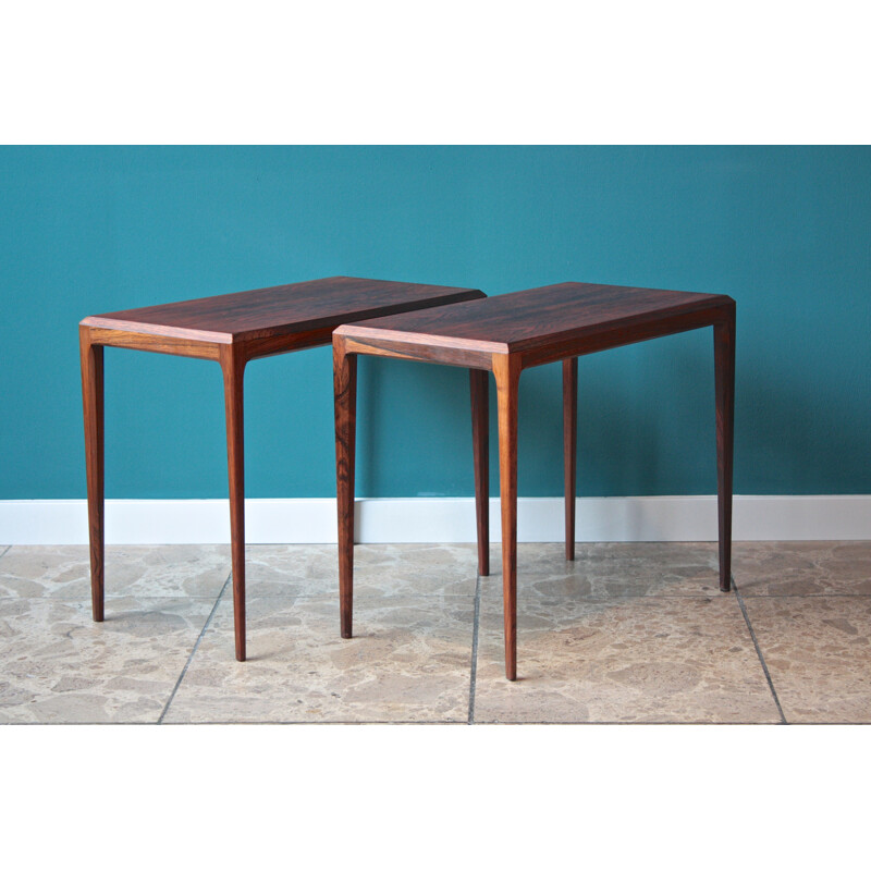 Pair of rosewood side tables, Johannes ANDERSEN - 1960 