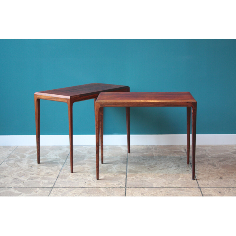 Pair of rosewood side tables, Johannes ANDERSEN - 1960 
