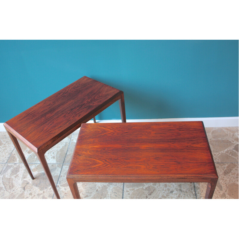 Pair of rosewood side tables, Johannes ANDERSEN - 1960 