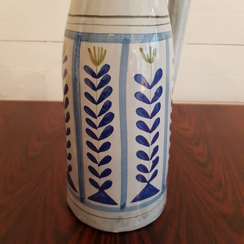 Vintage large pitcher in Vallauris ceramic by Roger Capron