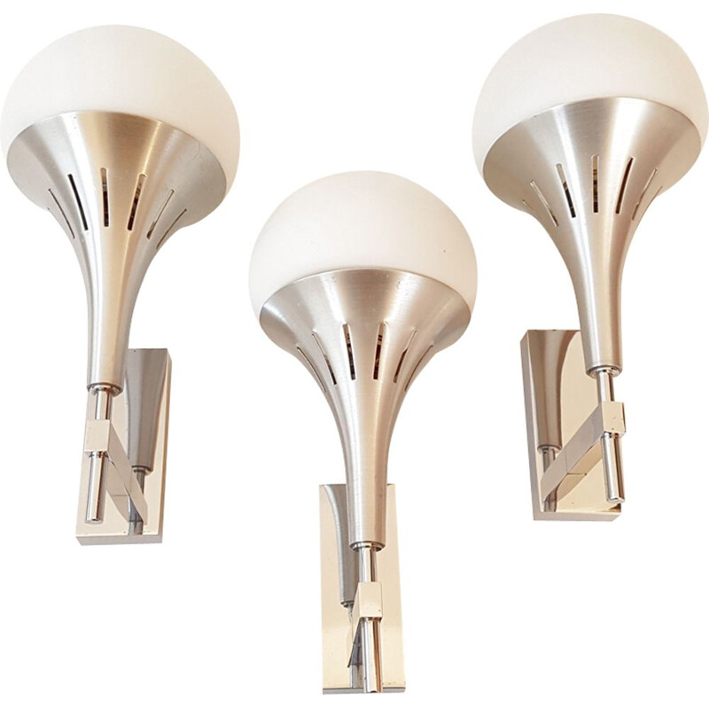 Set of 3 wall lamps by Gaetano Sciolari