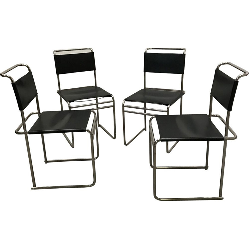 Suite de 4 chaises B5 par Marcel Breuer