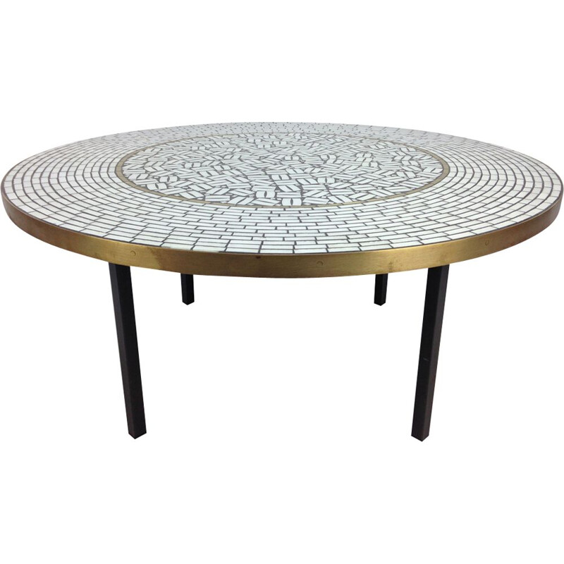 Vintage round coffee table by Berthold Muller