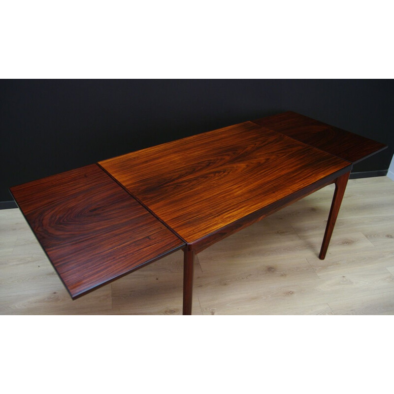 Table vintage danoise en palissandre par H. Kjaernulf