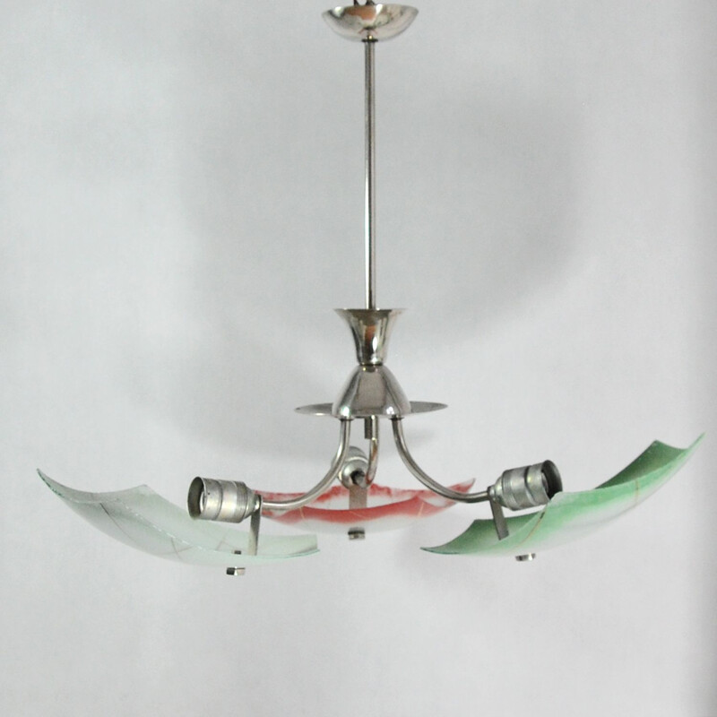 Vintage 3-armed chandelier by Kasiński Poznań