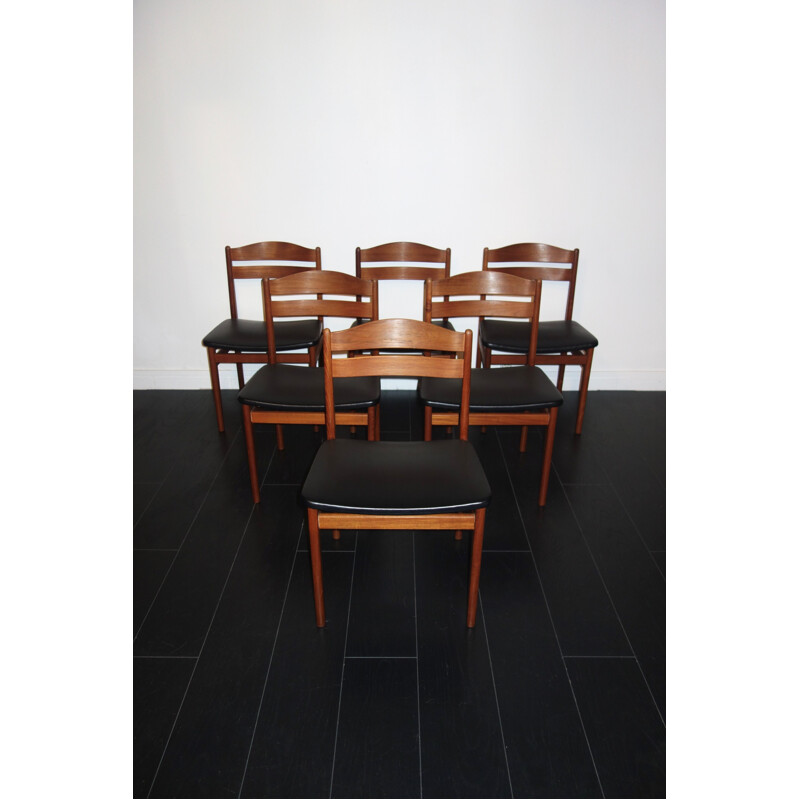 Suite de 6 chaises vintage scandinave par Boltinge Mobelfabrik