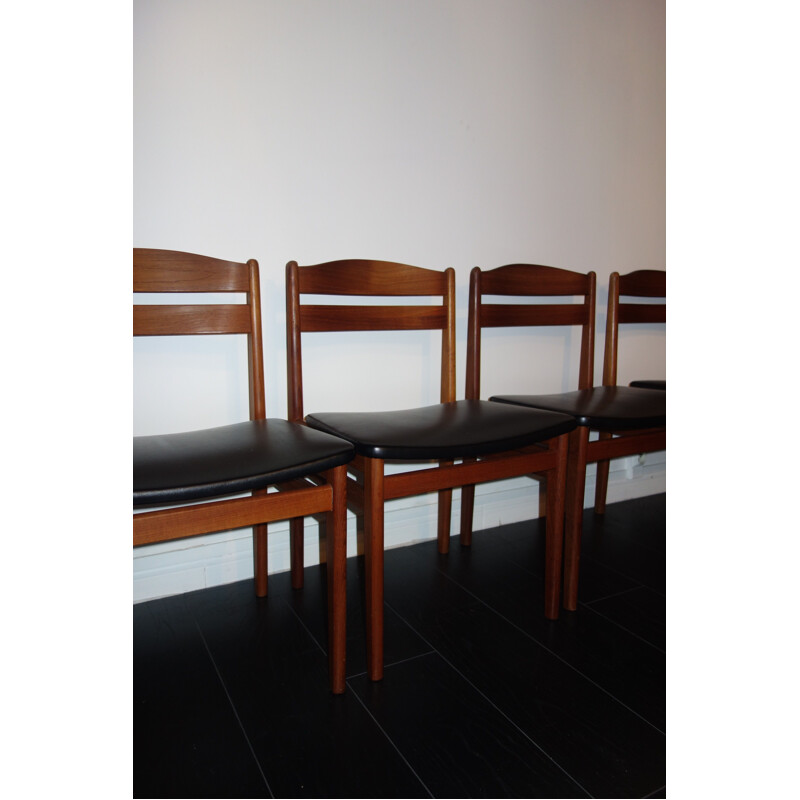 Set of 6 vintage chairs Scandinavian by Boltinge Møbelfabrik