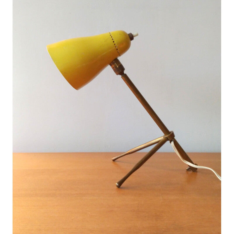 Vintage yellow lamp Ochetta by G. Ostuni