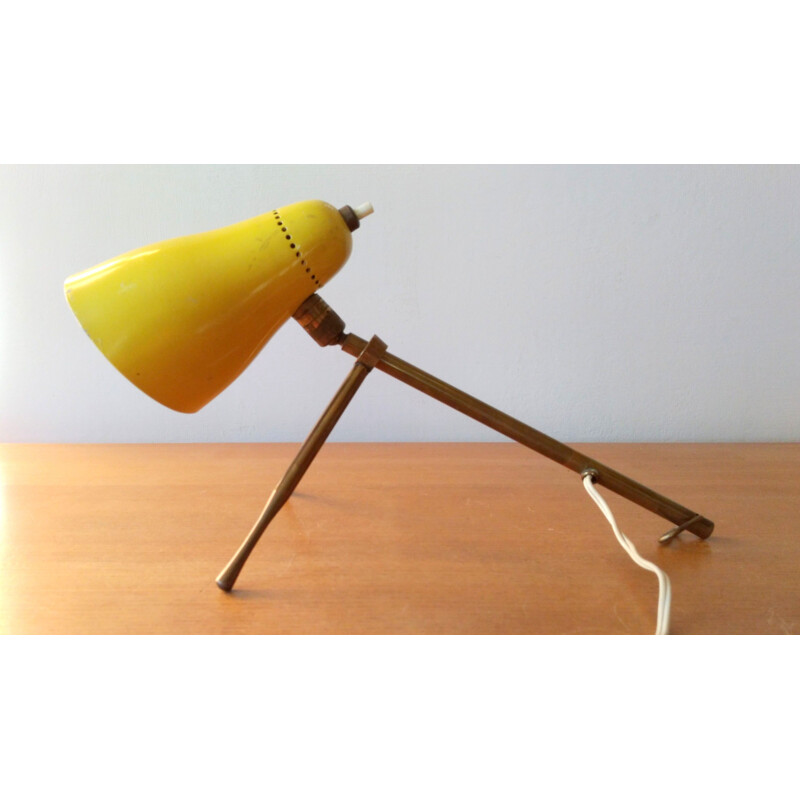 Lampe vintage jaune Ochetta par G. Ostuni