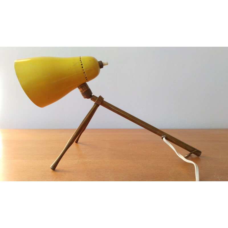 Vintage yellow lamp Ochetta by G. Ostuni