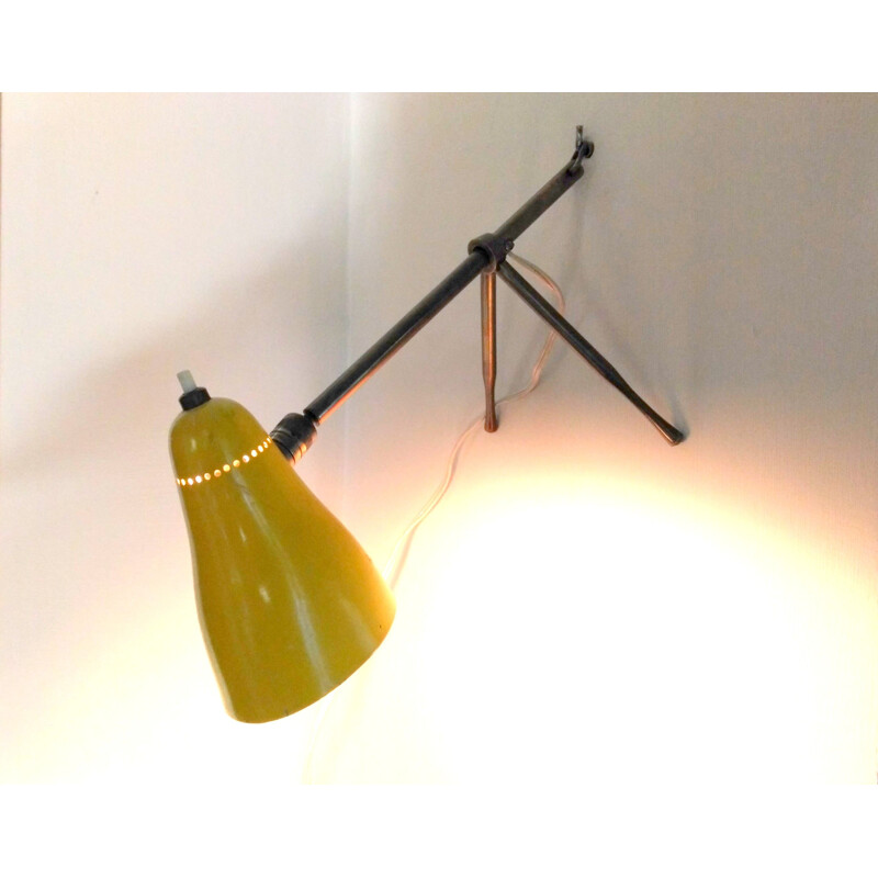 Vintage yellow lamp Ochetta by G. Ostuni