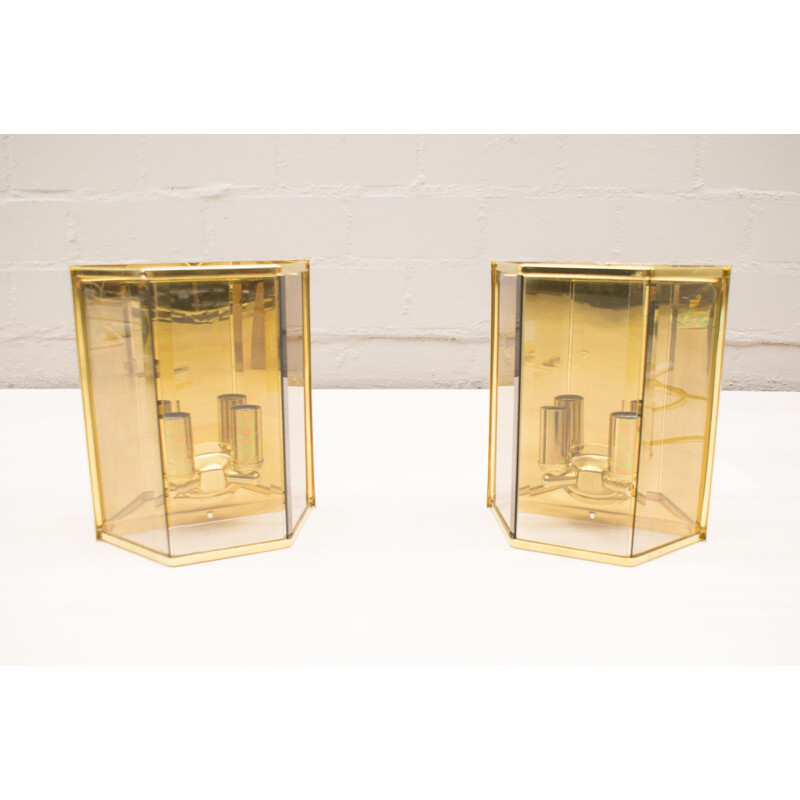 Pair of vintage gold sconces from hollywood regency