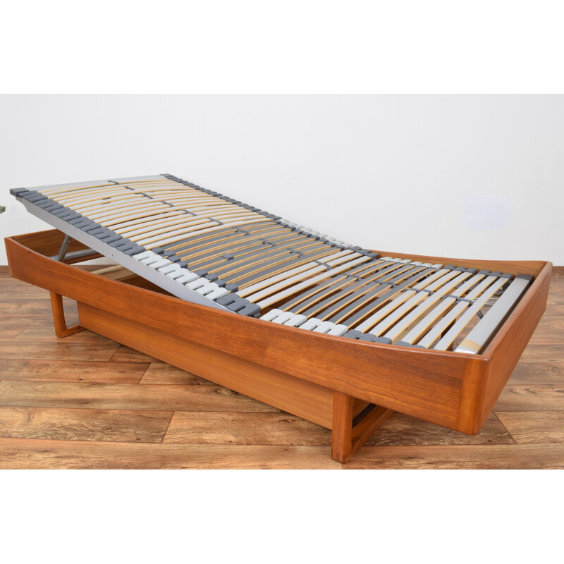 Vintage danish teak bed for Poul Hundevad 1960s