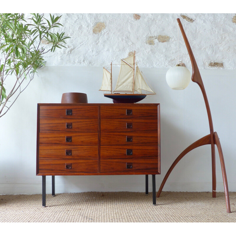 Vintage scandinavian chest of drawers in Rio rosewood