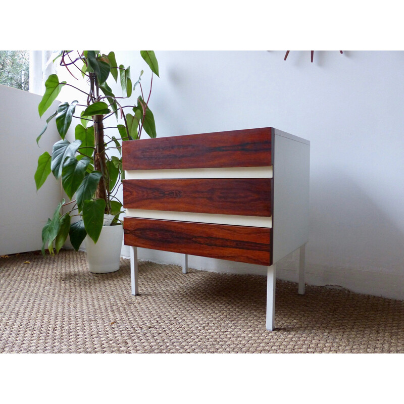 Vintage chest of drawers for Interlubke in rosewood and melamine