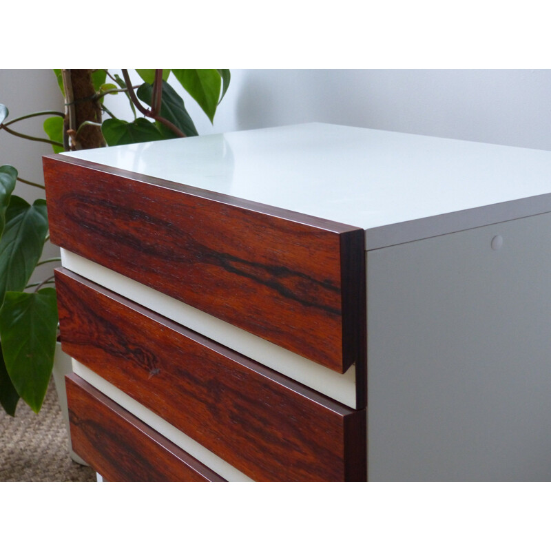 Vintage chest of drawers for Interlubke in rosewood and melamine