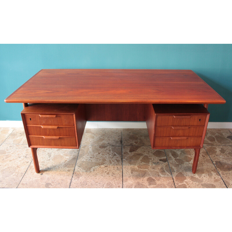 Teak writing desk, Gunni OMANN - 1960s