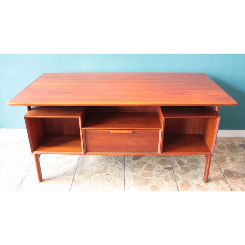 Teak writing desk, Gunni OMANN - 1960s