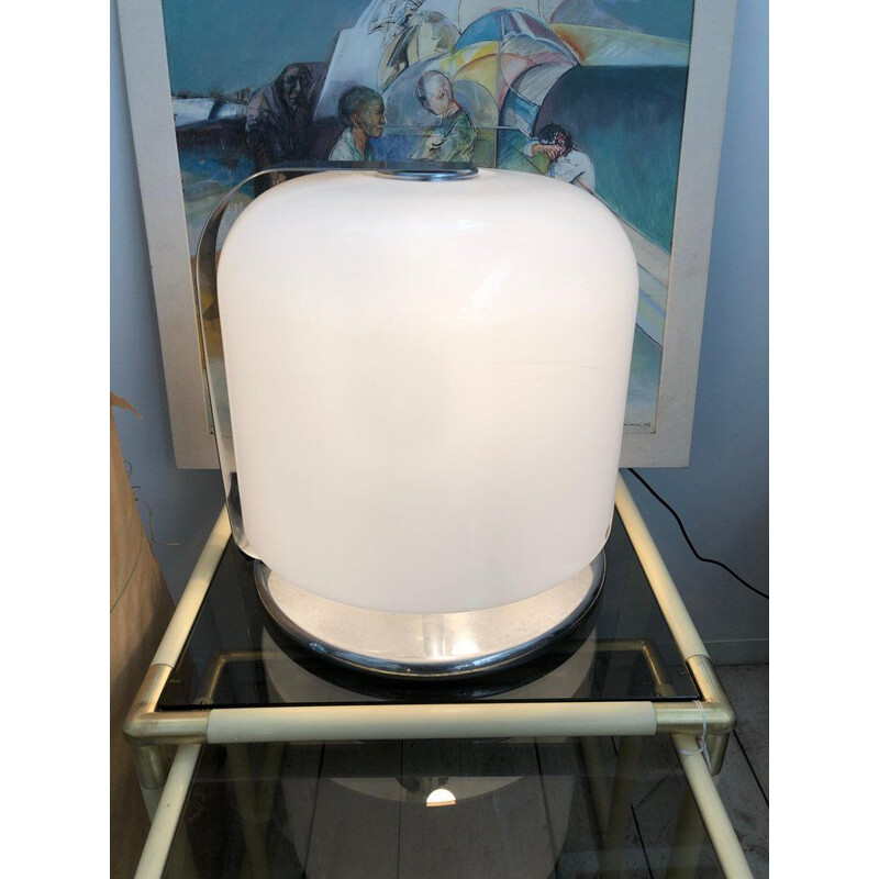 Lampe blanche en plastique par Luigi Massoni