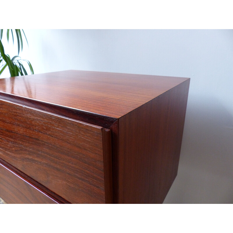 Scandinavian chest of drawers in Rio rosewood