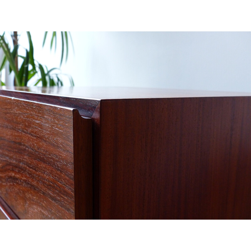 Scandinavian chest of drawers in Rio rosewood