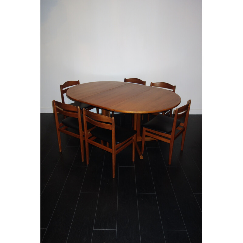 Vintage teak dining set by Niels Otto Moller