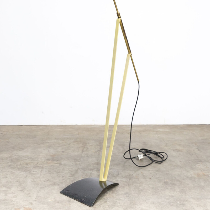 Vintage floorlamp for Ateljé Lyktan in black fabric and metal 1950