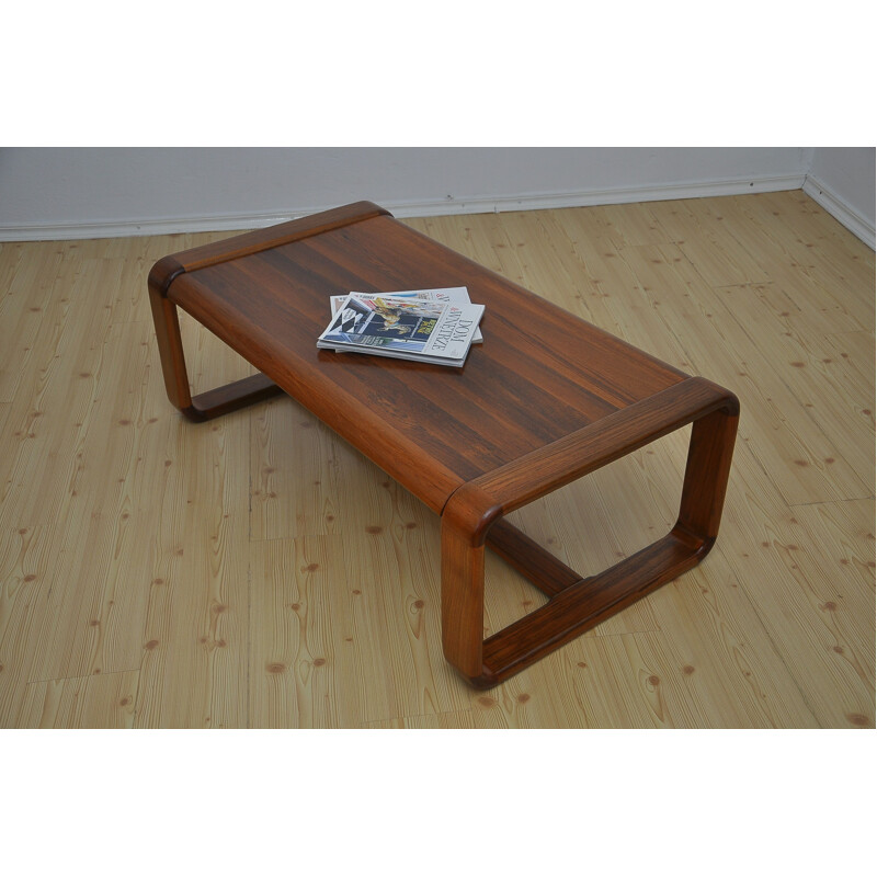 Vintage solid teak coffee table 1970