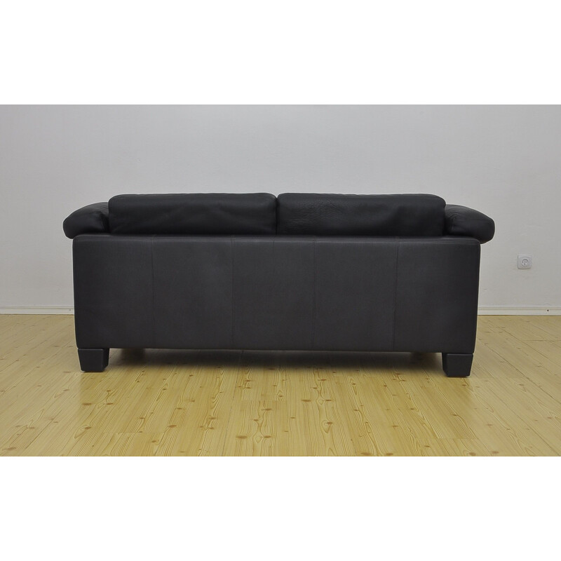 DS17 sofa in black leather from De Sede