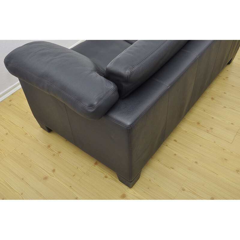 DS17 sofa in black leather from De Sede