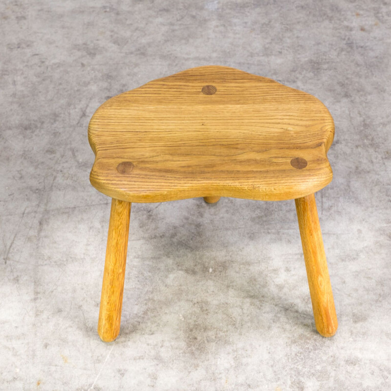 Vintage stool in smoked oak